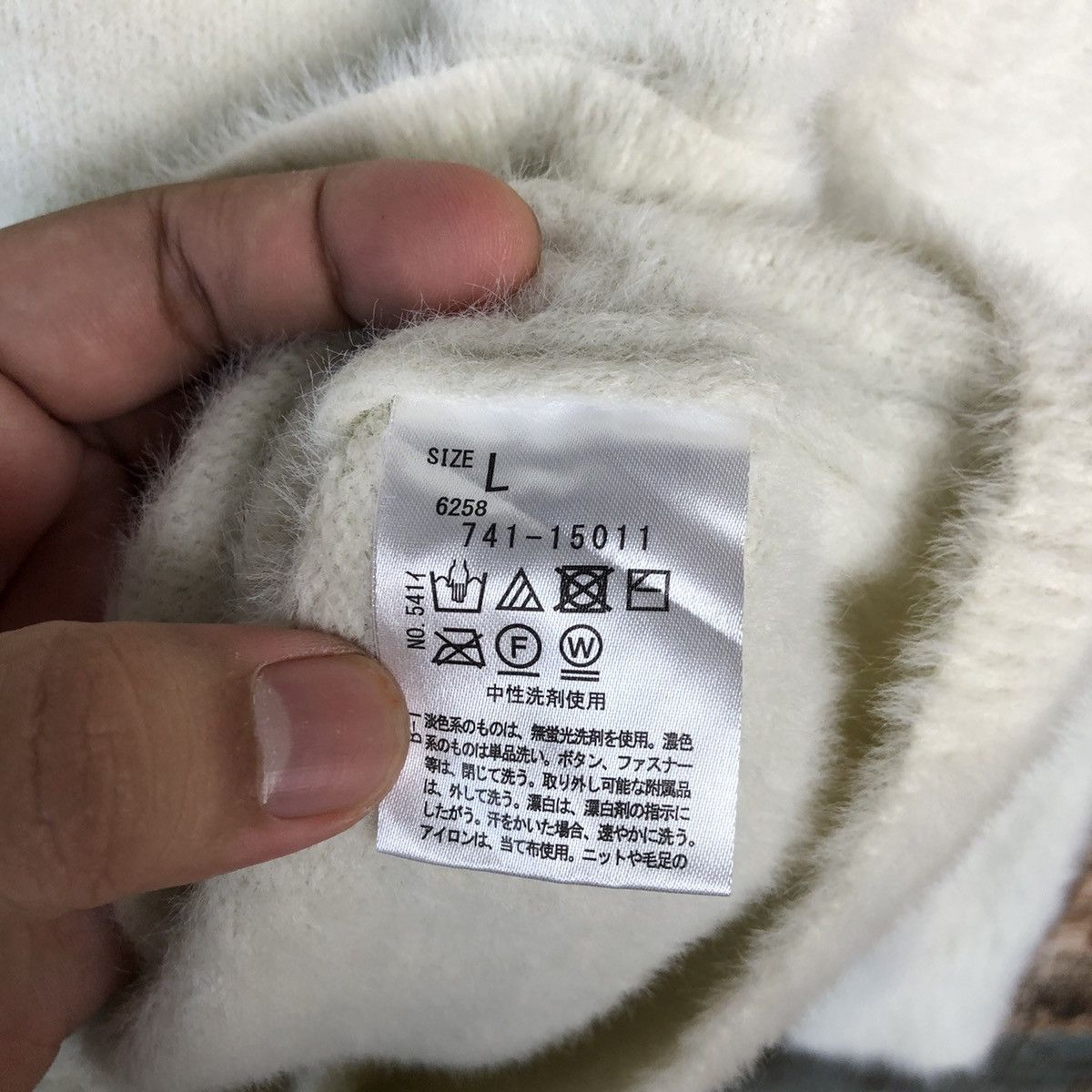 Vintage Dre Skip White mohair shaggy Knitwear #A1721 Size M / US 6-8 / IT 42-44 - 11 Thumbnail