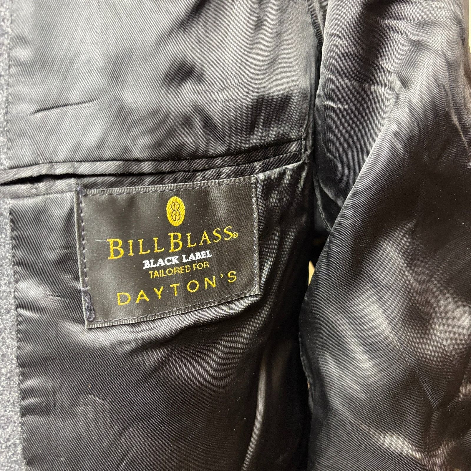 Bill Blass Bill Blass Men's 42R Charcoal Gray Sport Coat Blazer Baby So Size 42R - 8 Thumbnail