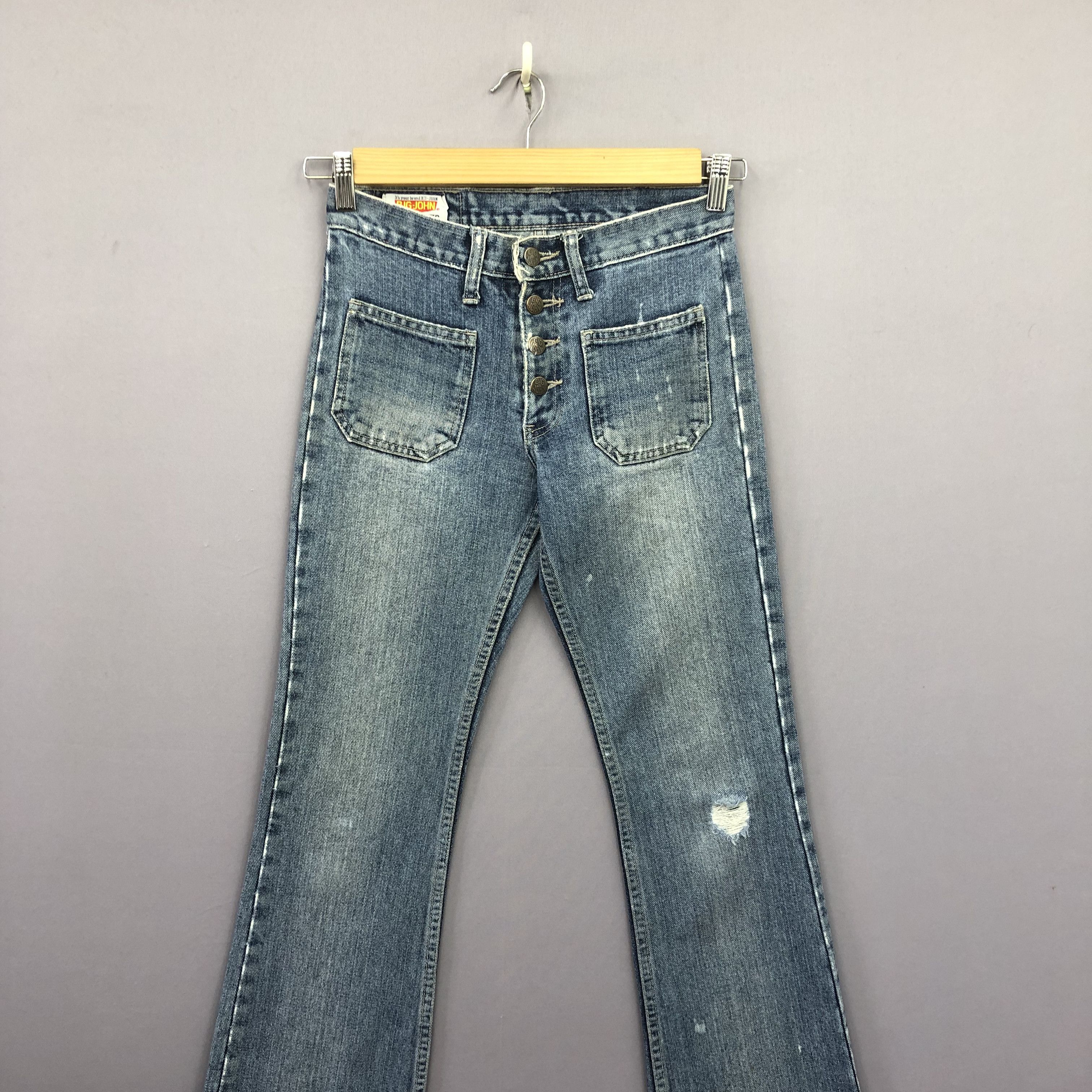 Big John Vintage Big John Flare Distressed Bush Pants Jeans Denim Size 28" / US 6 / IT 42 - 3 Thumbnail