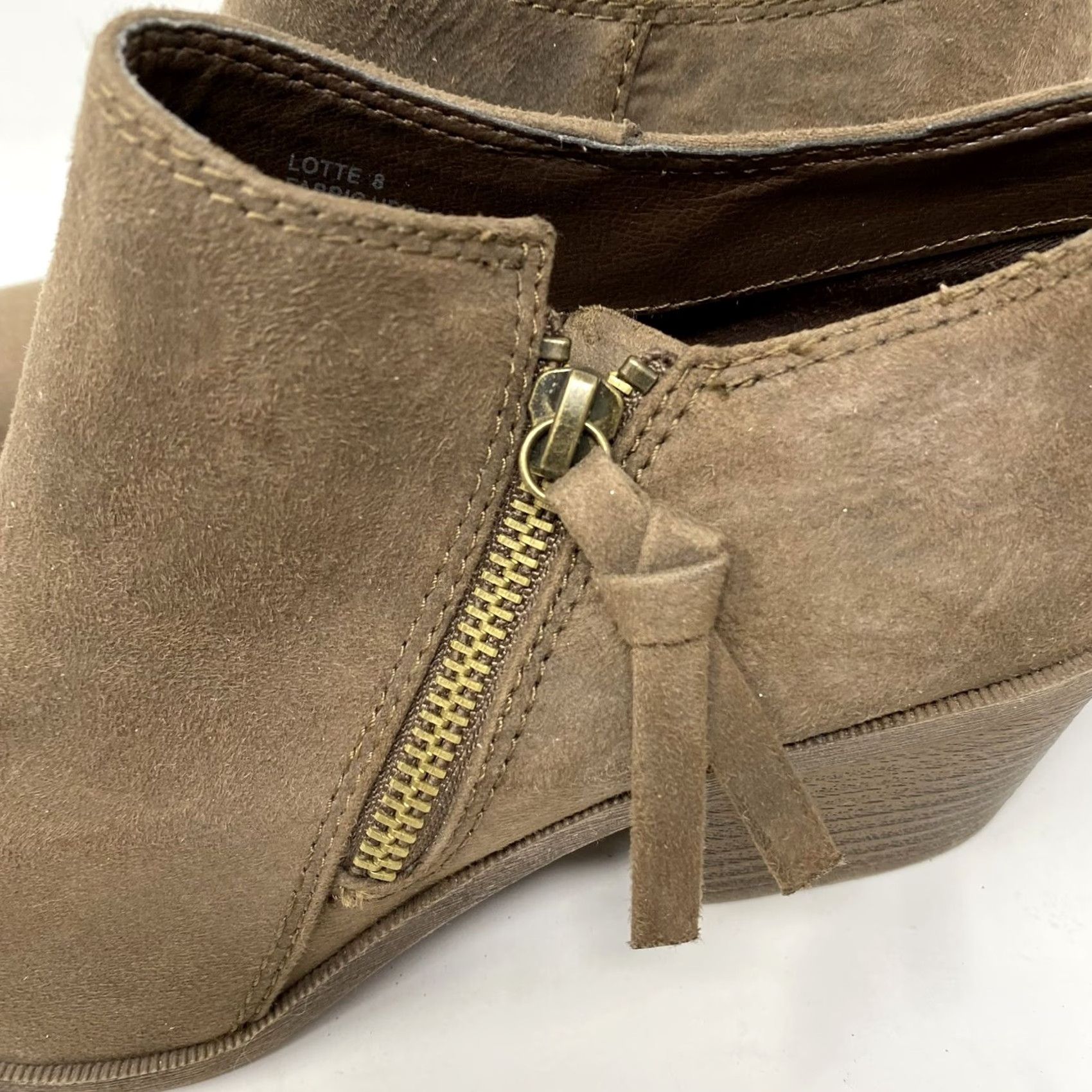 Vintage Rock & Candy Lottie Ankle Boots Womens 8 Brown Block Heels Zip Footwear Bootie Casual/Everyday Shoes Women Size US 8 / IT 38 - 4 Thumbnail