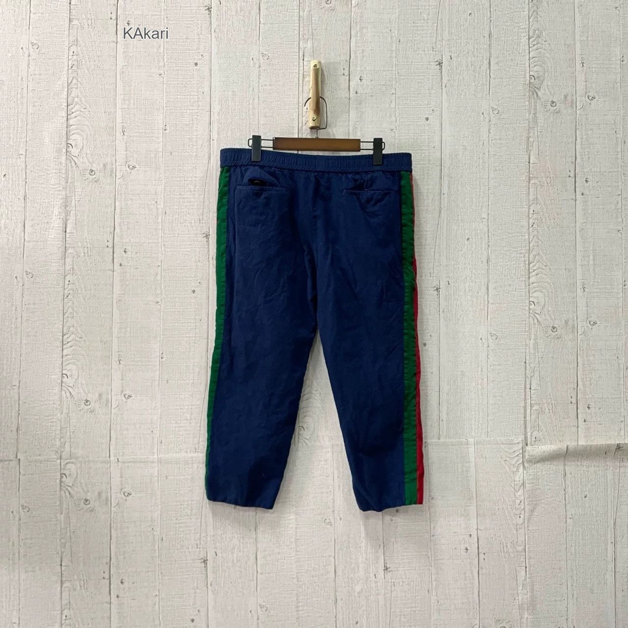 Gucci GUCCI Red Green Stripe Cropped Pants Size US 34 / EU 50 - 2 Thumbnail