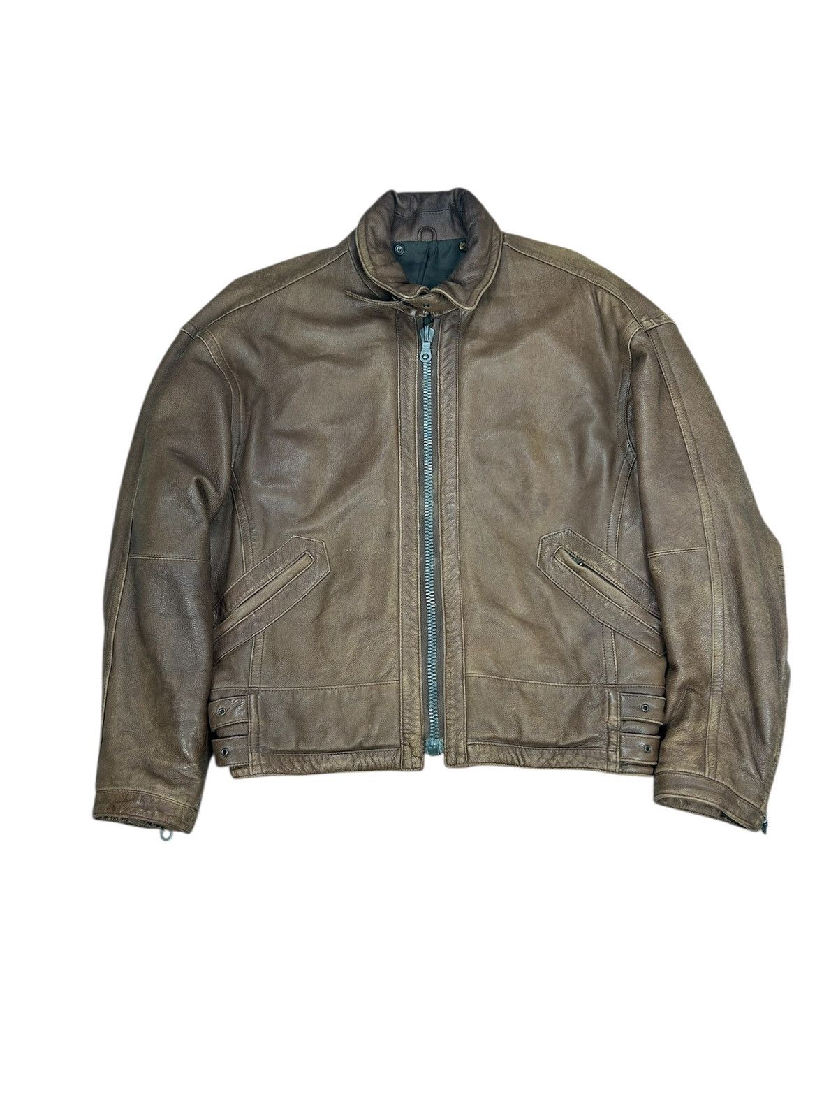 Issey Miyake Vintage Issey Miyake Bomber Leather Jacket. J0128 Size US L / EU 52-54 / 3 - 2 Thumbnail