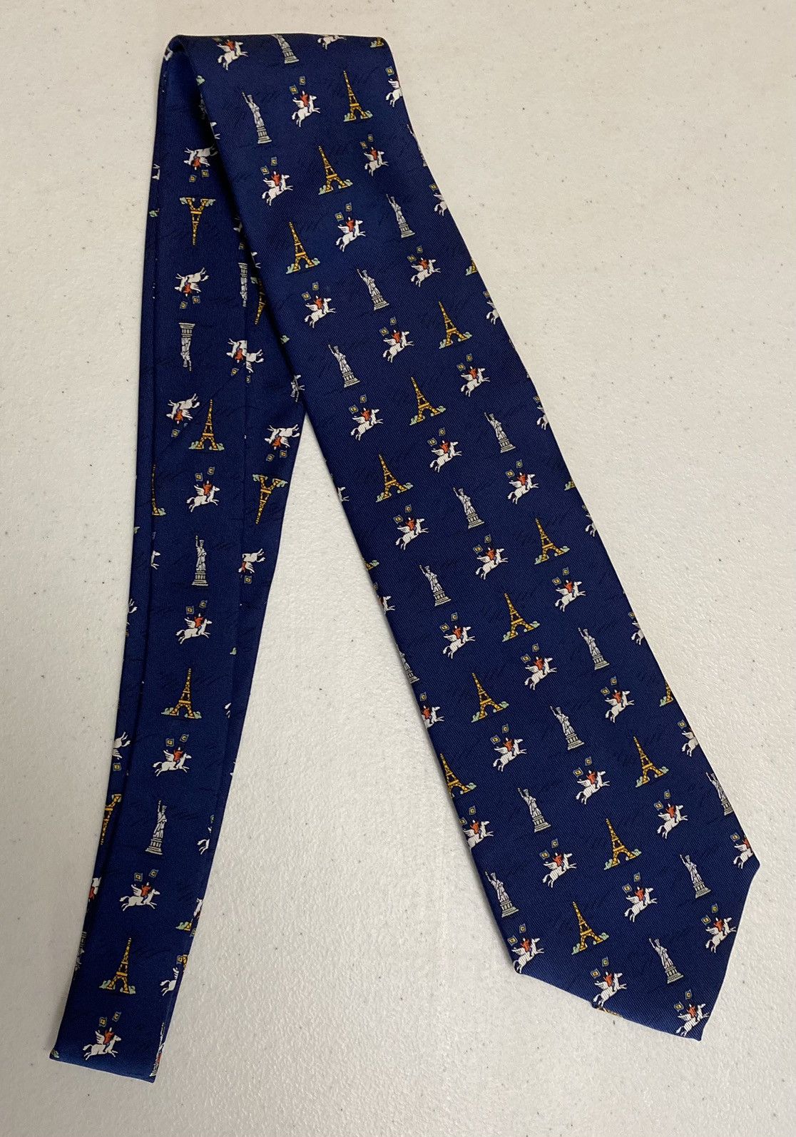 Hermes Hermès 🇫🇷 Blue Maison Hermès NYC 2000 Opening 7913 MA Rare NW Size ONE SIZE - 3 Thumbnail