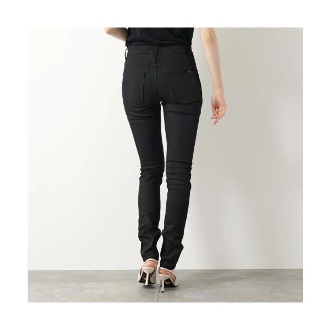 Saint Laurent Paris o1s1wg111124 Skinny fit Denim Jeans in Used Black Size 25" / US 0 / IT 36 - 5 Thumbnail
