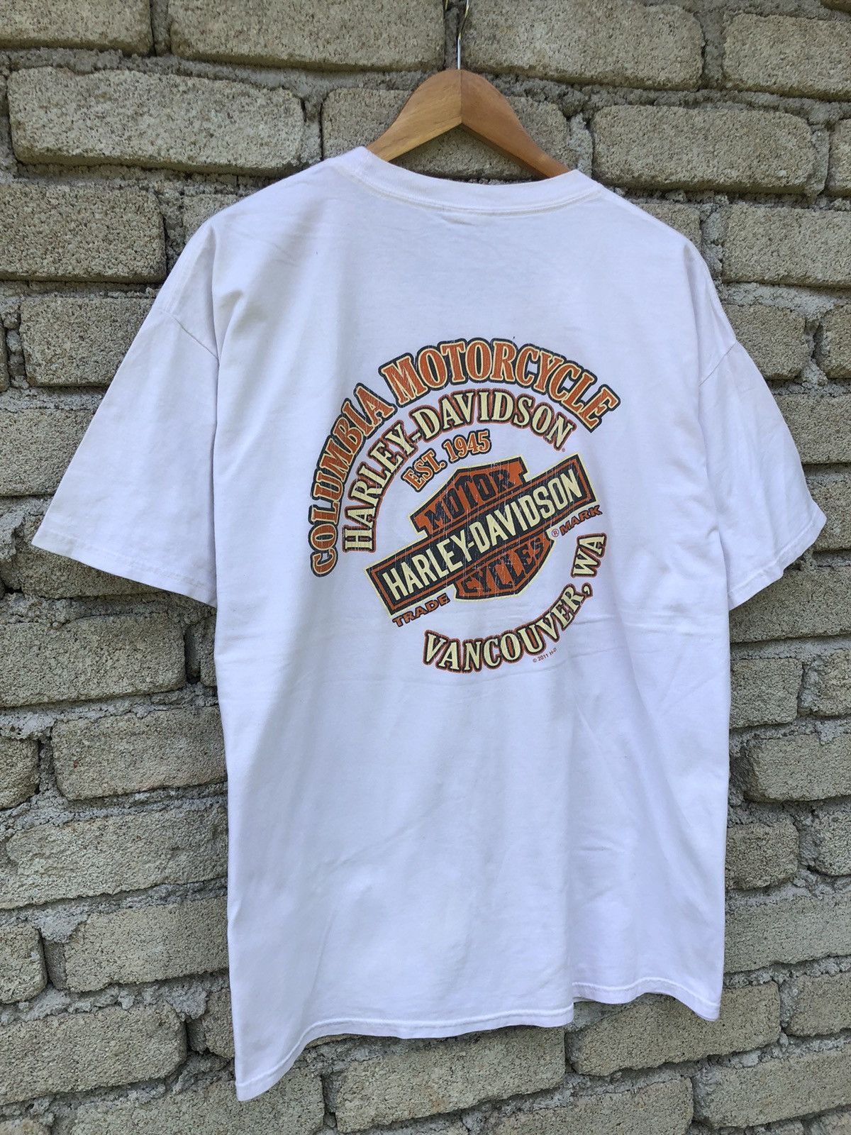 Harley Davidson Vintage Y2K Columbia Motorcycle Harley Davidson lTee Size US XL / EU 56 / 4 - 12 Thumbnail