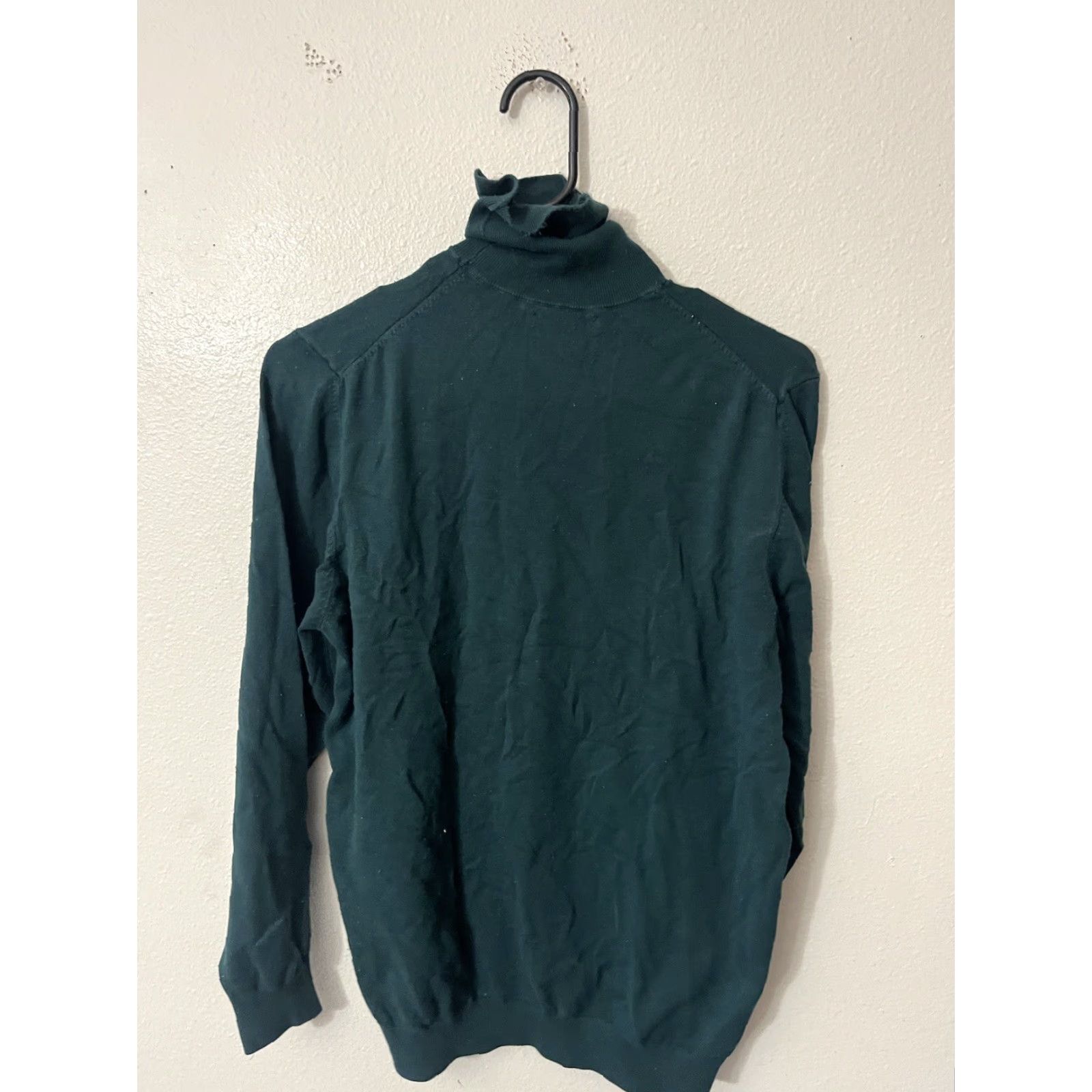 Zara Zara Sweater Women’s M Knit Turtleneck Cap Sleeve Green Pearl On Sleeve Lightweight Regular Pullover Classic Vintage: No Size M / US 6-8 / IT 42-44 - 3 Thumbnail