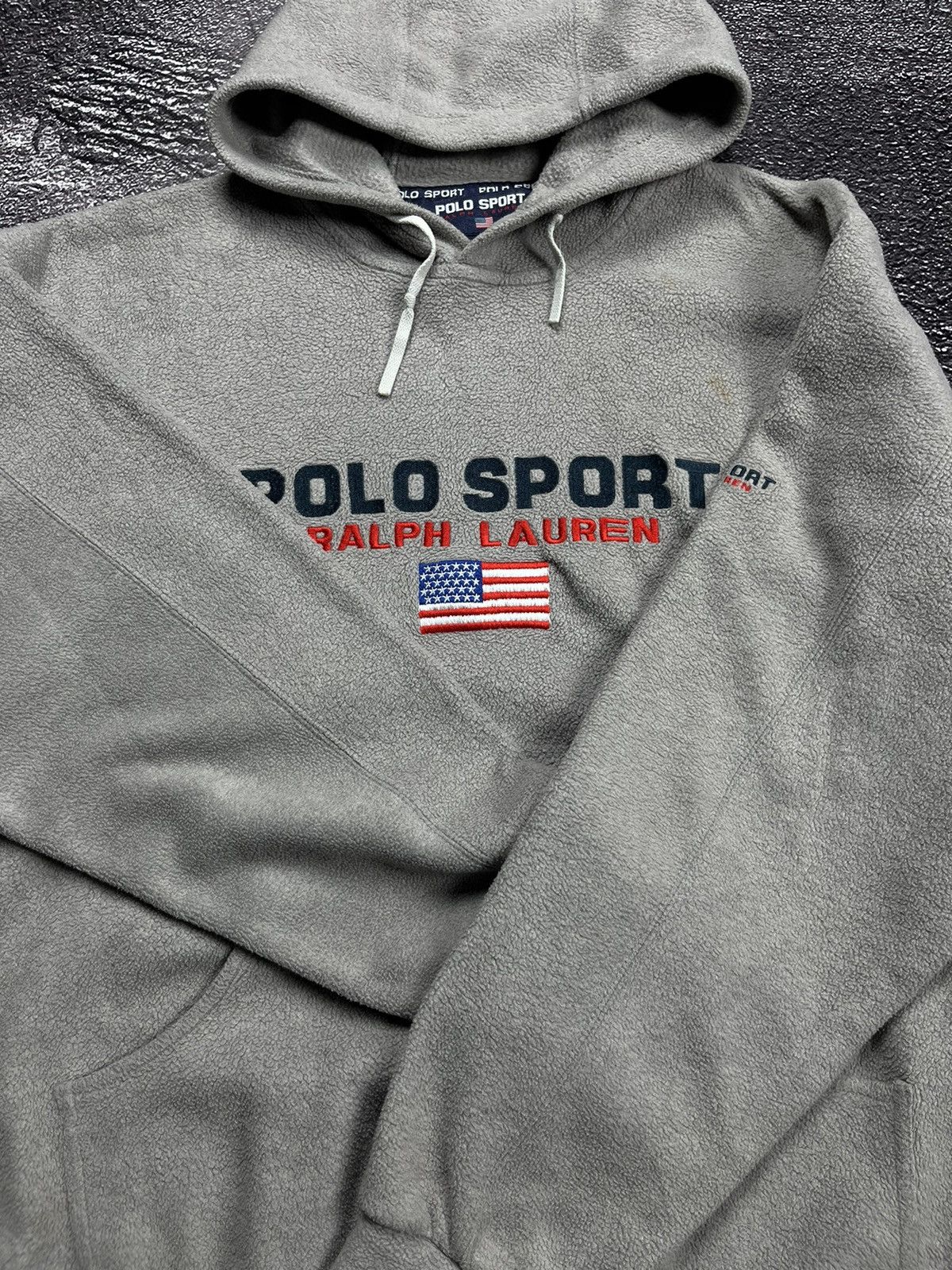 Polo Ralph Lauren Rare Vintage POLO SPORT RALPH LAUREN Big Logo Fleece Hoodie Size US L / EU 52-54 / 3 - 6 Thumbnail
