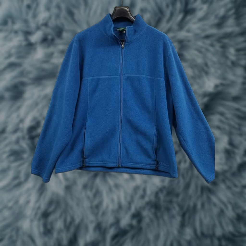 Vintage LL Bean Full Zip Fleece Jacket Mens 2XL Regular Blue Windbreaker Fleece Jacket Full Zip Mens Blue 2XL Regular Size US XXL / EU 58 / 5 - 1 Thumbnail