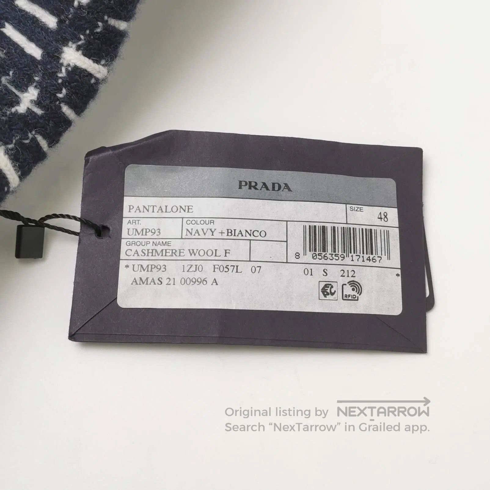 Prada Prada XL Cashmere Blend Patterned Trousers. Size US 38 / EU 54 - 1 Thumbnail