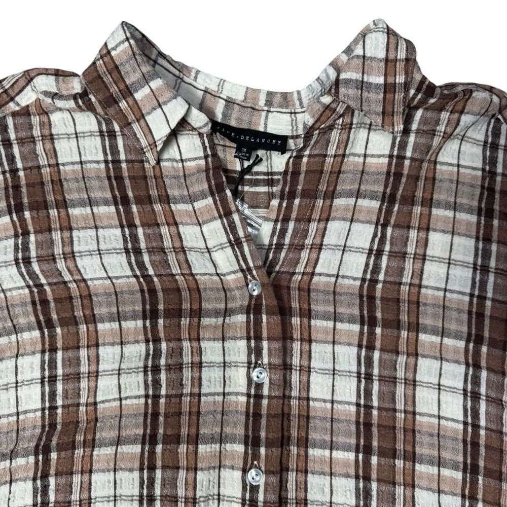 Other NWT New Jane and Delancey Textured Rayon Plaid Long Sleeve Size 3XL / US 20-22 - 8 Thumbnail