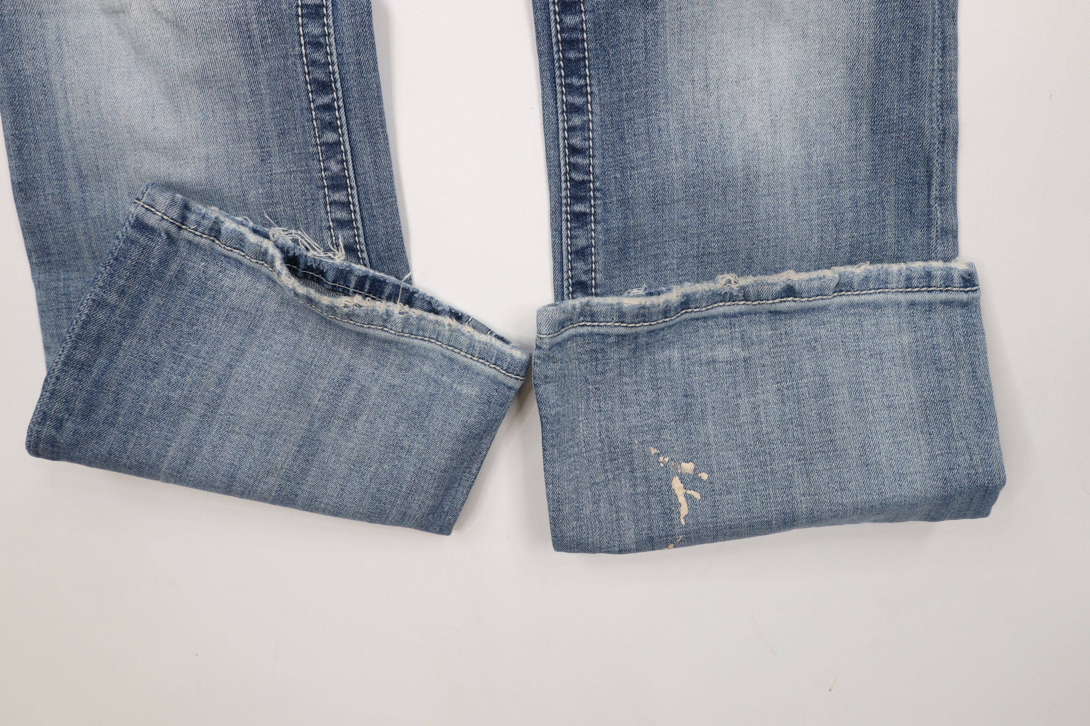 Miss Me × Vintage Miss Me Thick Stitch Flared Bootcut Denim Jeans Blue Size 31" - 5 Thumbnail