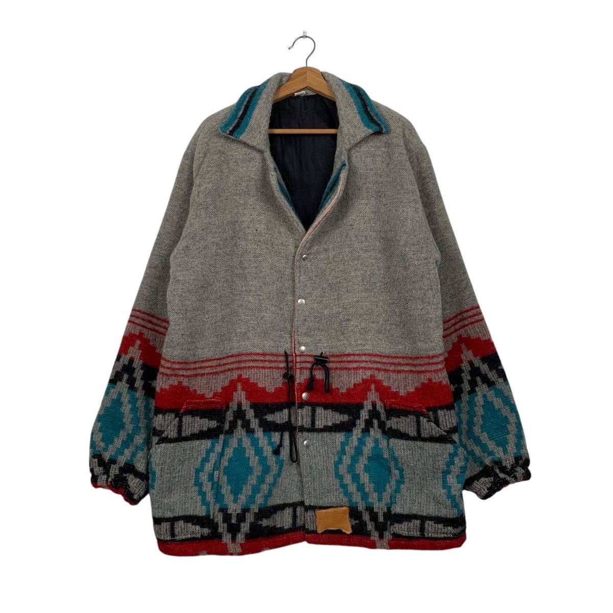 Vintage Vintage Wa Kina Aztech Navajo Wool Jacket Made In USA Size US L / EU 52-54 / 3 - 1 Thumbnail