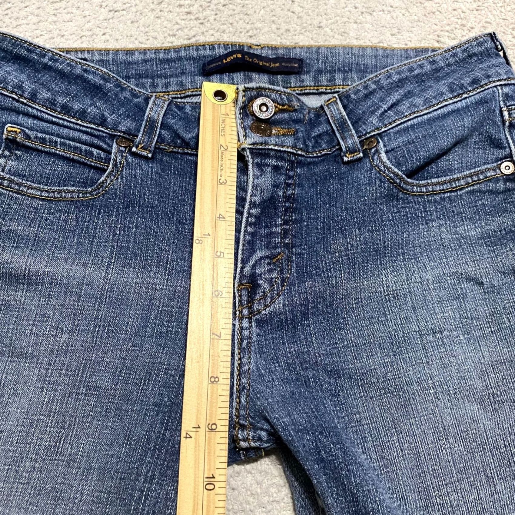 Levi's Levi's 526 Jeans Womens Blue Denim Medium Straight Mid Rise 10 Regular 30x31 5-Pocket Stretch Vintage: No Size 32" / US 10 / IT 46 - 7 Thumbnail