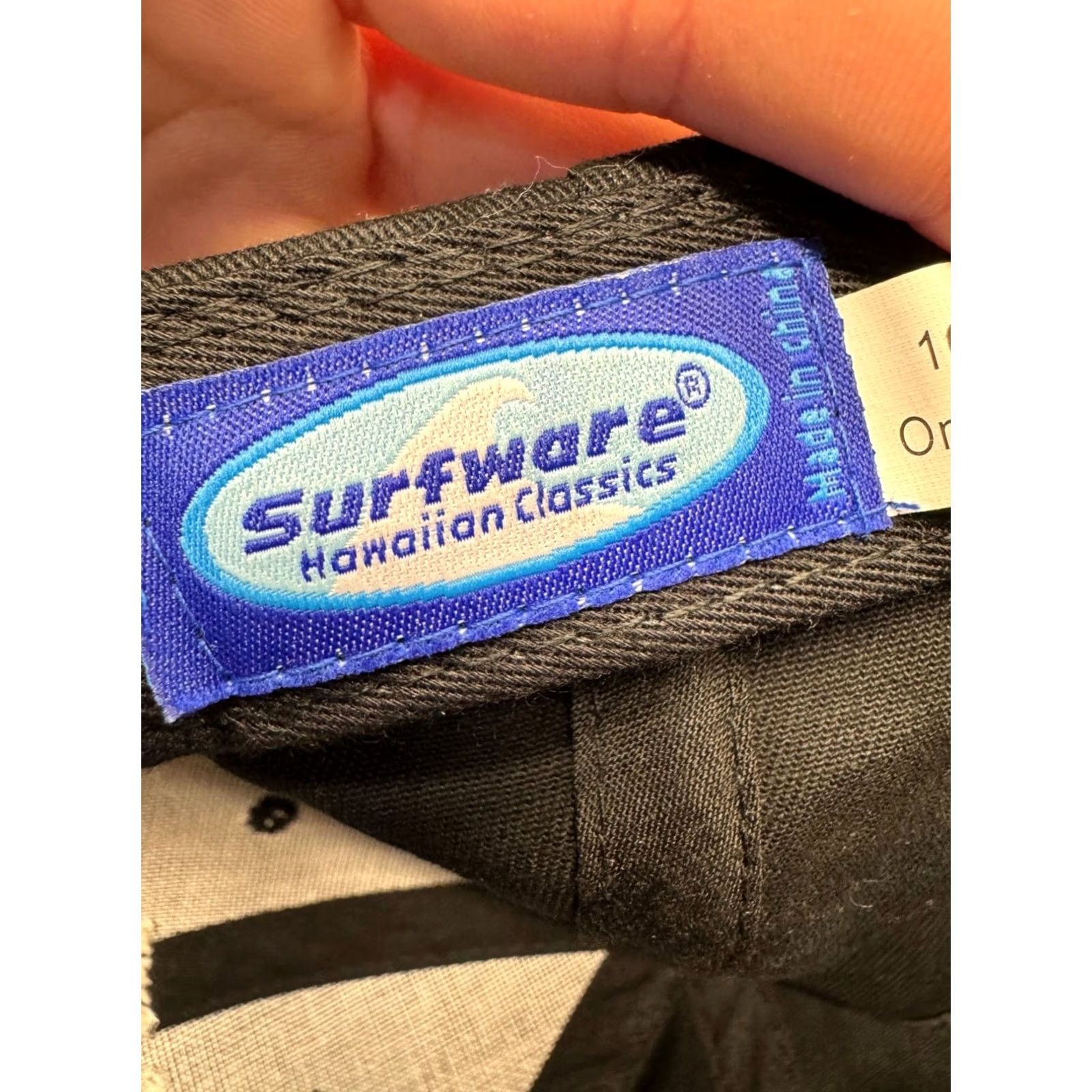 Vintage Surfware Hawaiian Classics Baseball Cap OSFA Black 100% Cotton Adjustable Mens Size ONE SIZE - 5 Thumbnail