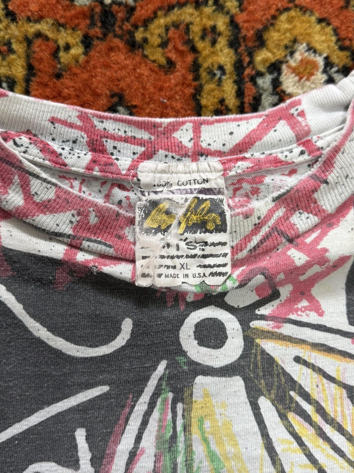 NHL Vintage90s Chicago Blackhawks All Over Print Magic Johnson Size US XL / EU 56 / 4 - 8 Thumbnail
