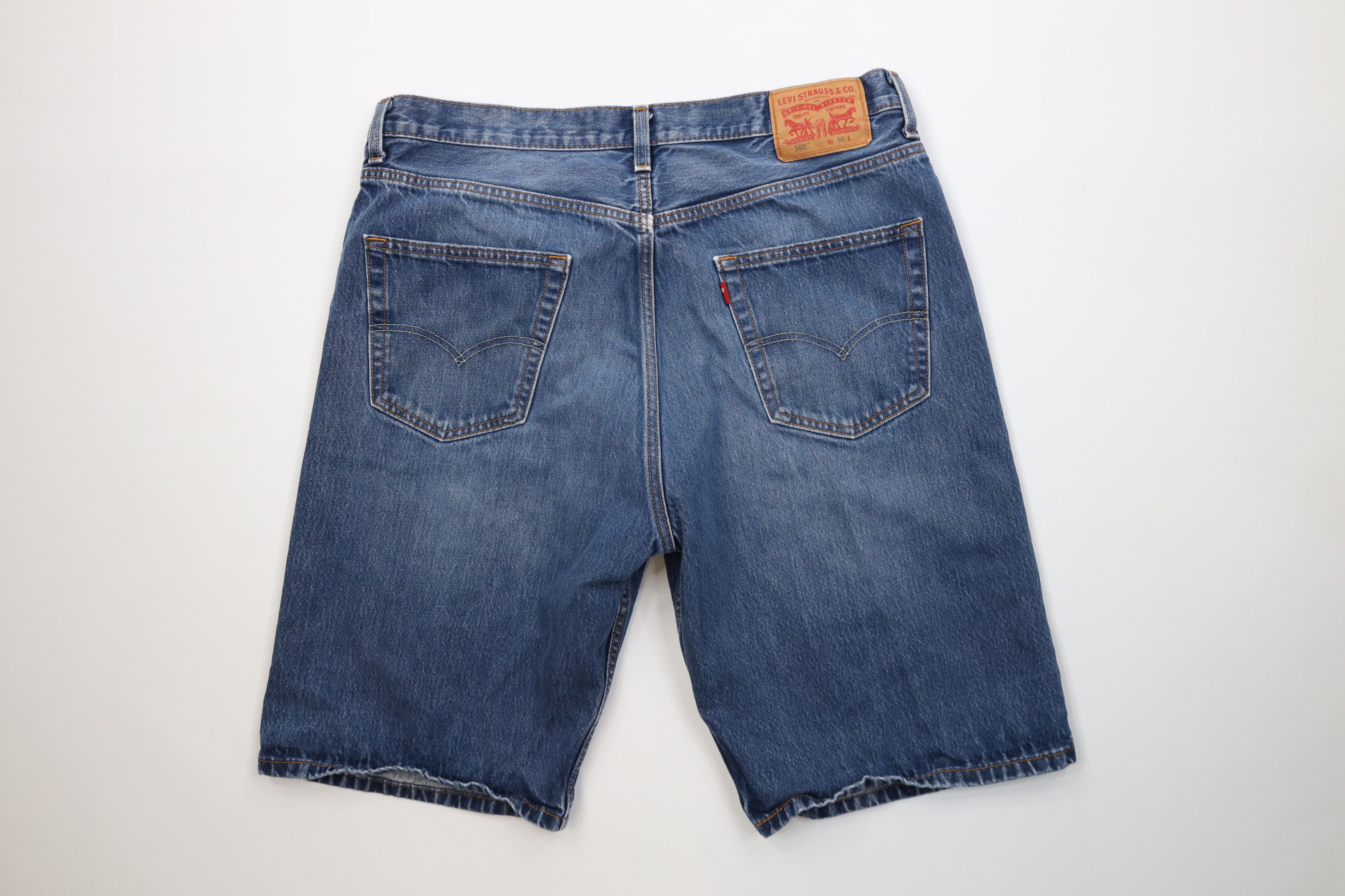 Levi's Vintage Y2K Levis 569 Loose Fit Denim Jean Shorts Jorts Blue Size US 36 / EU 52 - 10 Thumbnail