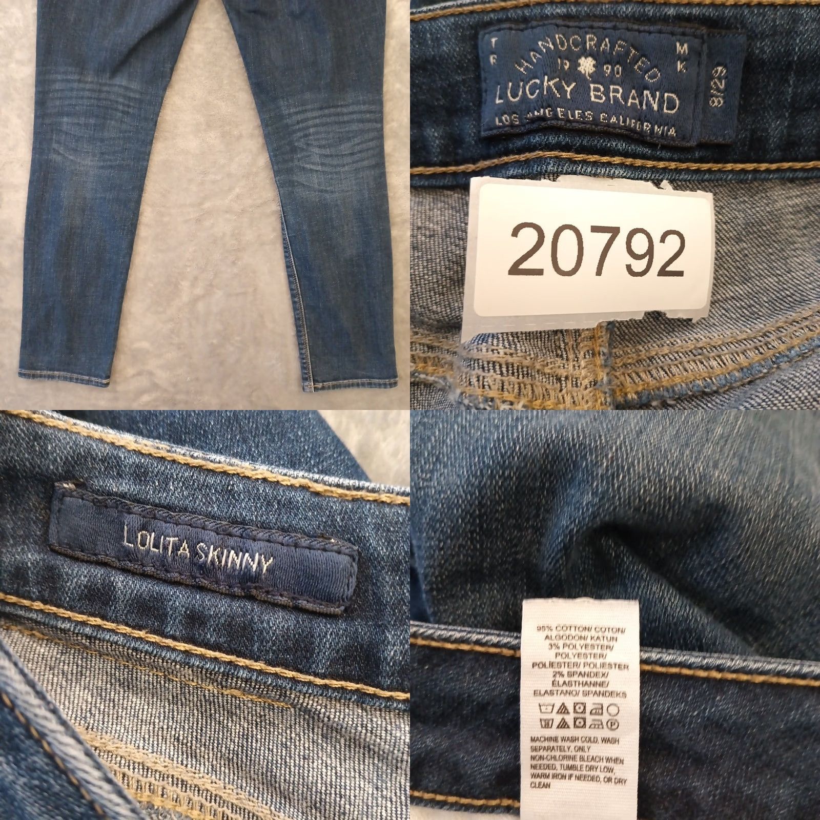 Lucky Brand Lucky Brand Lolita Skinny Jeans Womens Size 8 Blue Dark Wash Stretch 32x27.5 Jeans Mens? No. Size 30" / US 8 / IT 44 - 8 Thumbnail