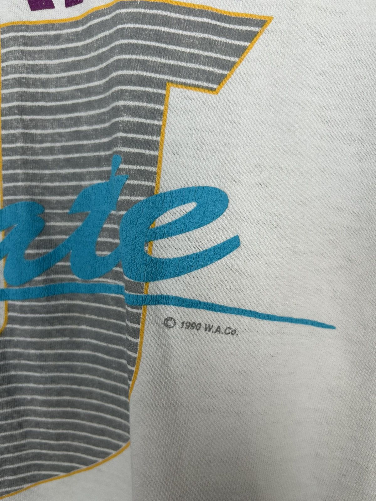 Vintage Vintage Club Albany State Single Stitch 90s Archive Tee Size US L / EU 52-54 / 3 - 3 Thumbnail