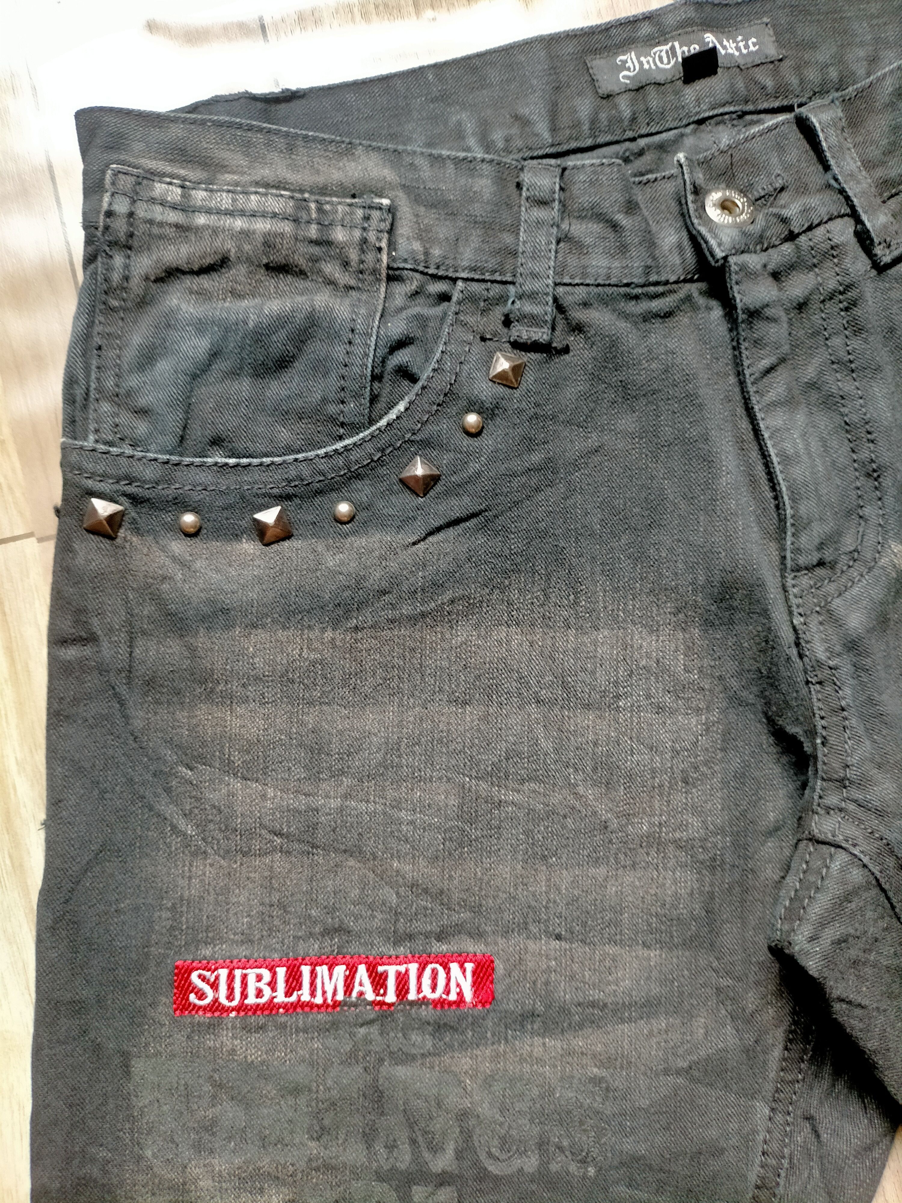 If Six Was Nine Flare Jeans In the Attic Patchwork Stude Punk Boot cut Size US 30 / EU 46 - 4 Thumbnail