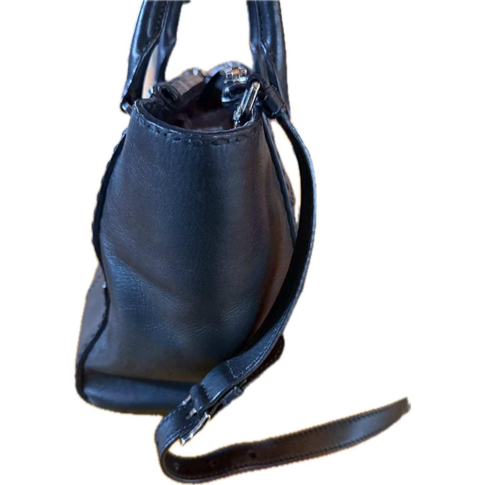 Prada Prada Galleria Medium Satchel Tote Bag Black Double Zip Size ONE SIZE - 2 Thumbnail