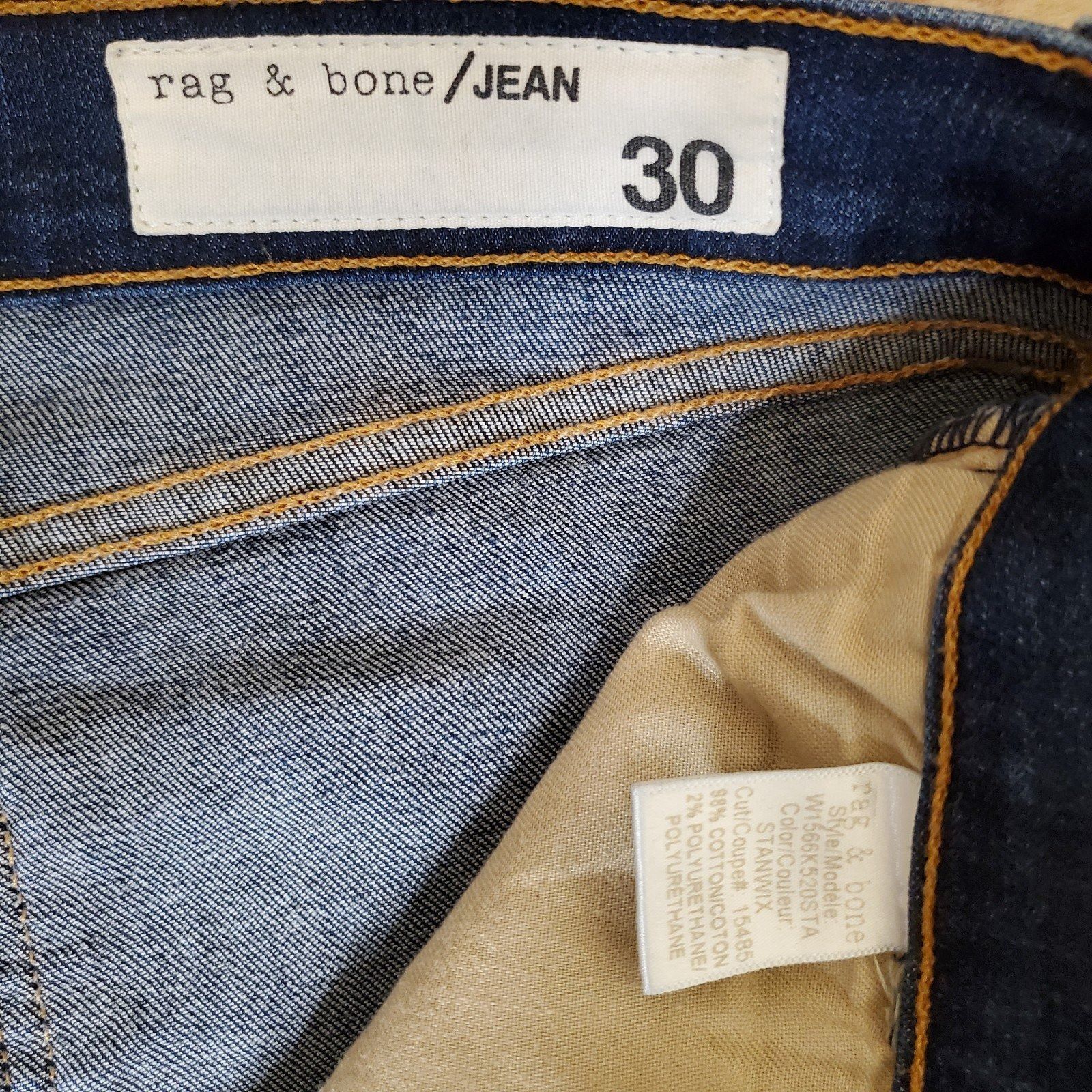 Rag & Bone Rag & bone 10 inch Capri Cropped High Rise Jeans in Stanwix Size 30" / US 8 / IT 44 - 7 Thumbnail