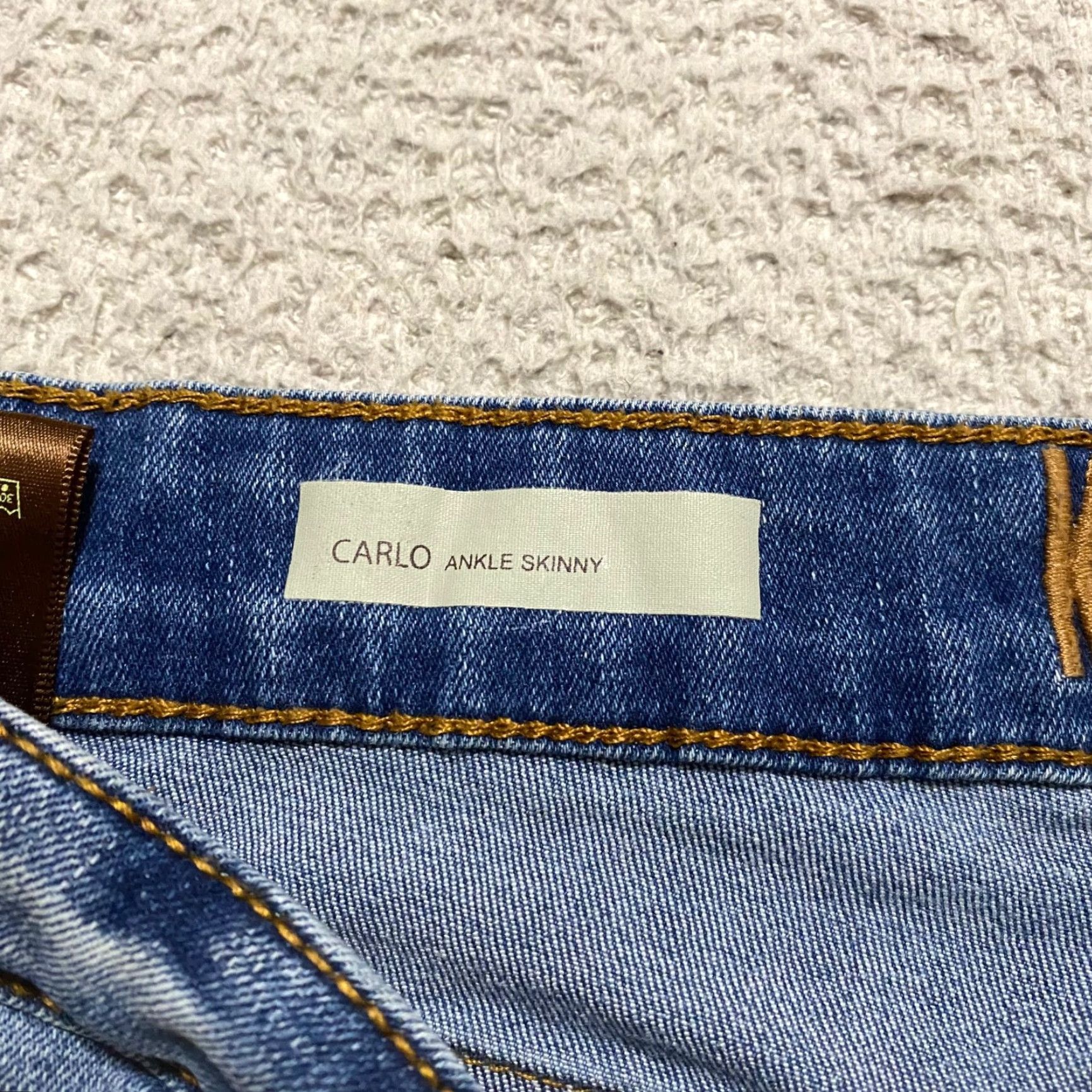 Vintage KUT from the Kloth Womens Jeans 14 Blue Denim High Rise Ankle Distress Raw Hem 5-Pocket Design Size 36" / US 14 / IT 50 - 4 Thumbnail