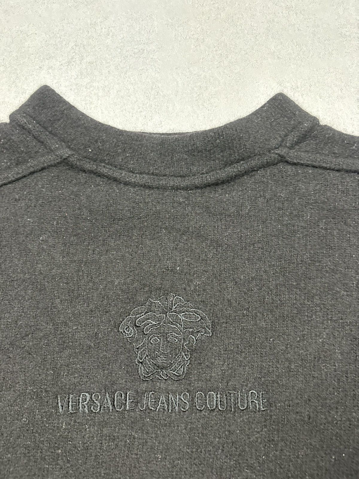 Versace Vintage 90s Versace Jeans Couture Medusa Wool Knit Sweater Size US M / EU 48-50 / 2 - 6 Thumbnail