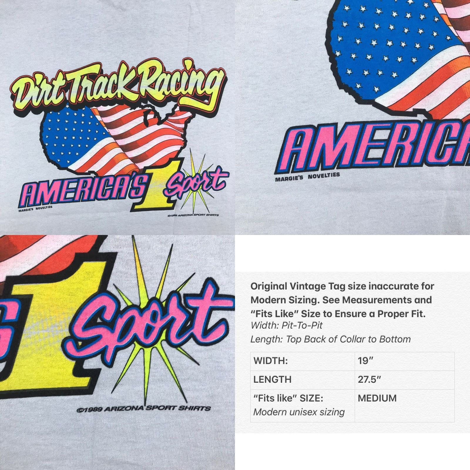 Vintage NOS vintage SPRINT CAR RACING MUD SWEAT & GEARS T-Shirt M Gray Nike not included Size US M / EU 48-50 / 2 - 8 Thumbnail