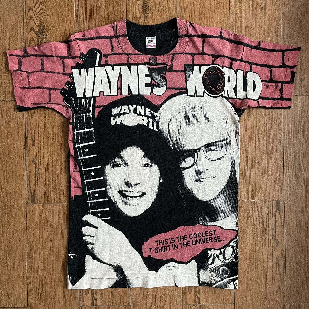 image of Made In USA x Movie 1992 Wayne’S World Movie Tee in Black, Men's (Size Medium)