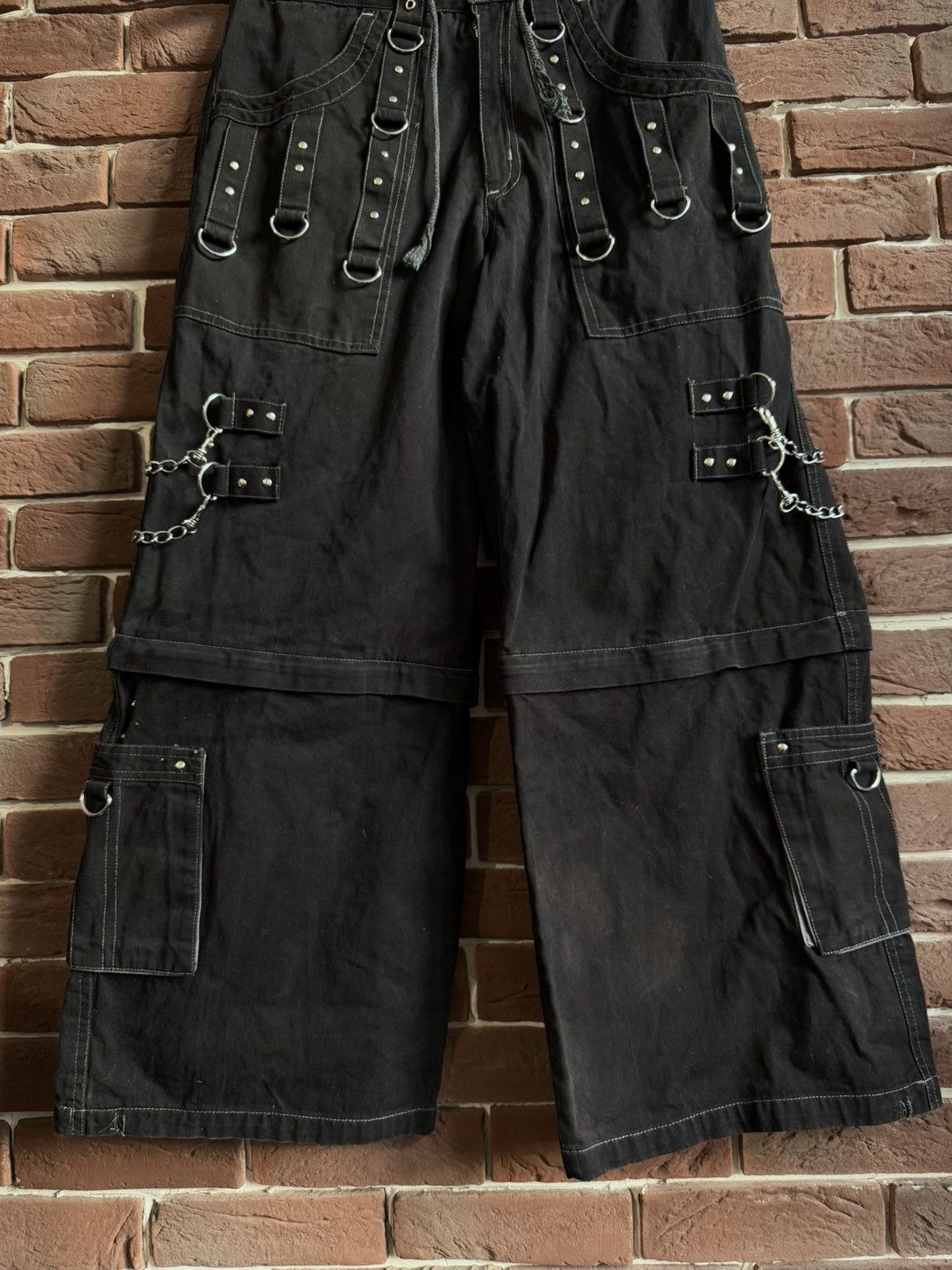 Japanese Brand Rare Dead Threads Bondage Zipper Cargo Pants Rave Techno L Size US 33 - 4 Thumbnail