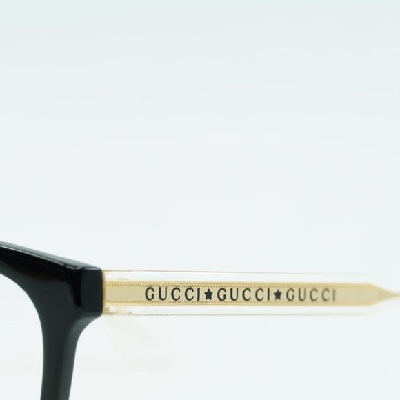 Gucci Gucci GG0566ON 001 Eyeglasses Black 52mm Square Frame Size ONE SIZE - 5 Thumbnail