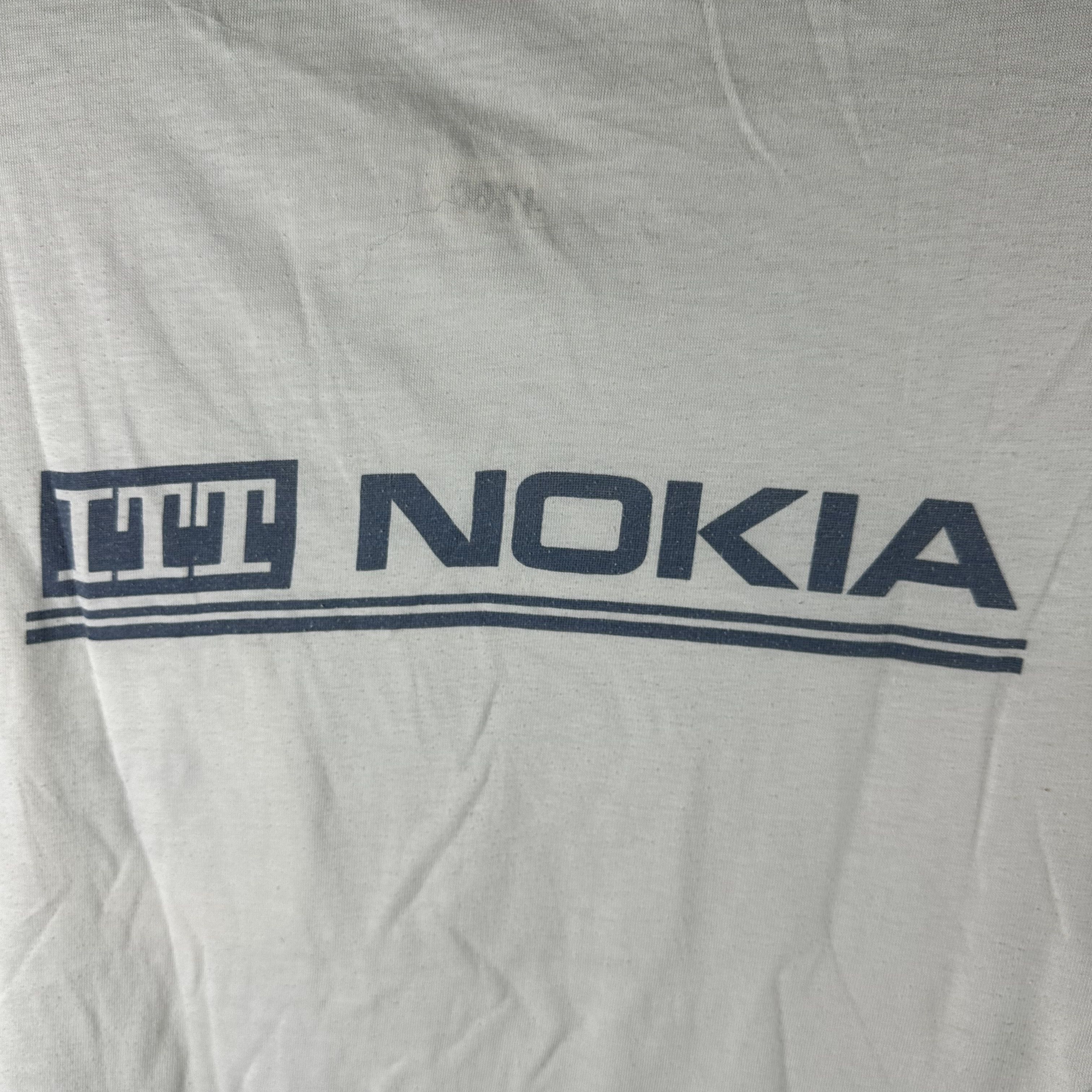 Vintage Vintage 90s Nokia ITT Nokia Electronics Brand Promo T-shirt Size US L / EU 52-54 / 3 - 4 Thumbnail