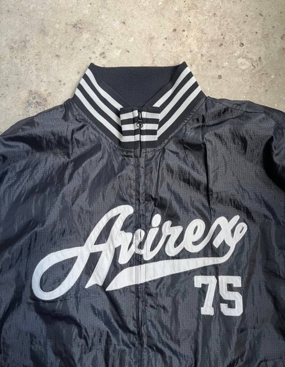 Avirex Avirex Nylon Varsity Black Bomber Jacket Size US XL / EU 56 / 4 - 5 Thumbnail