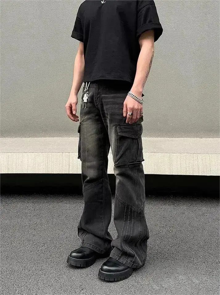 Japanese Brand Black straight pocket jeans Size US 32 / EU 48 - 1 Thumbnail