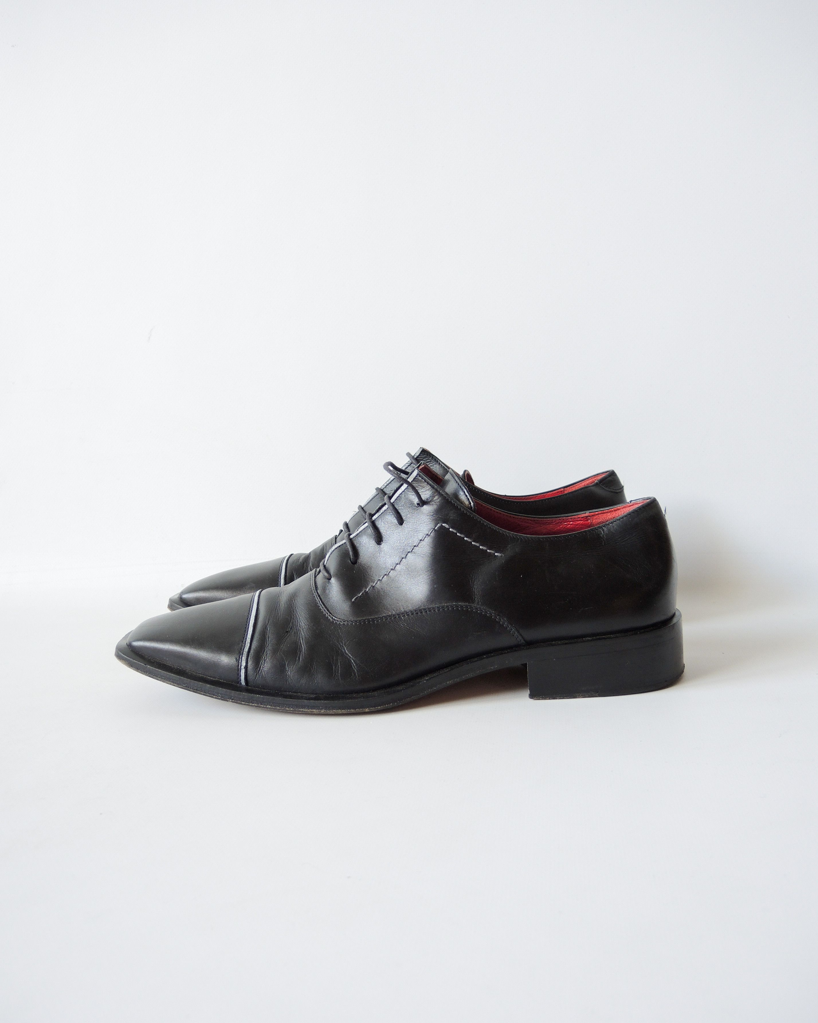 Hugo Boss Hugo Boss Men's Black Leather Dress Shoes EU 42 / US 9 Size US 9 / EU 42 - 1 Thumbnail
