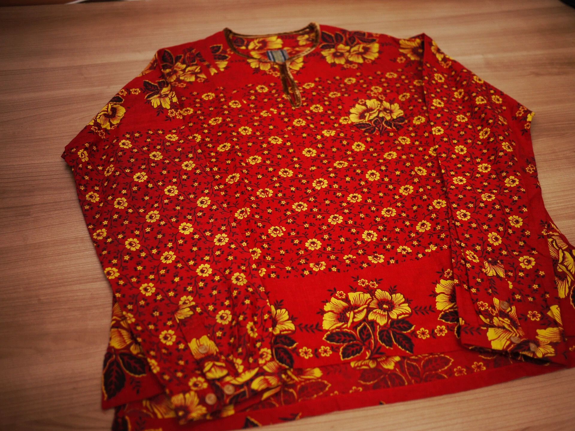 Visvim Visvim ICT Tunic P.O Red Allover Floral 4 Size US XL / EU 56 / 4 - 2 Thumbnail