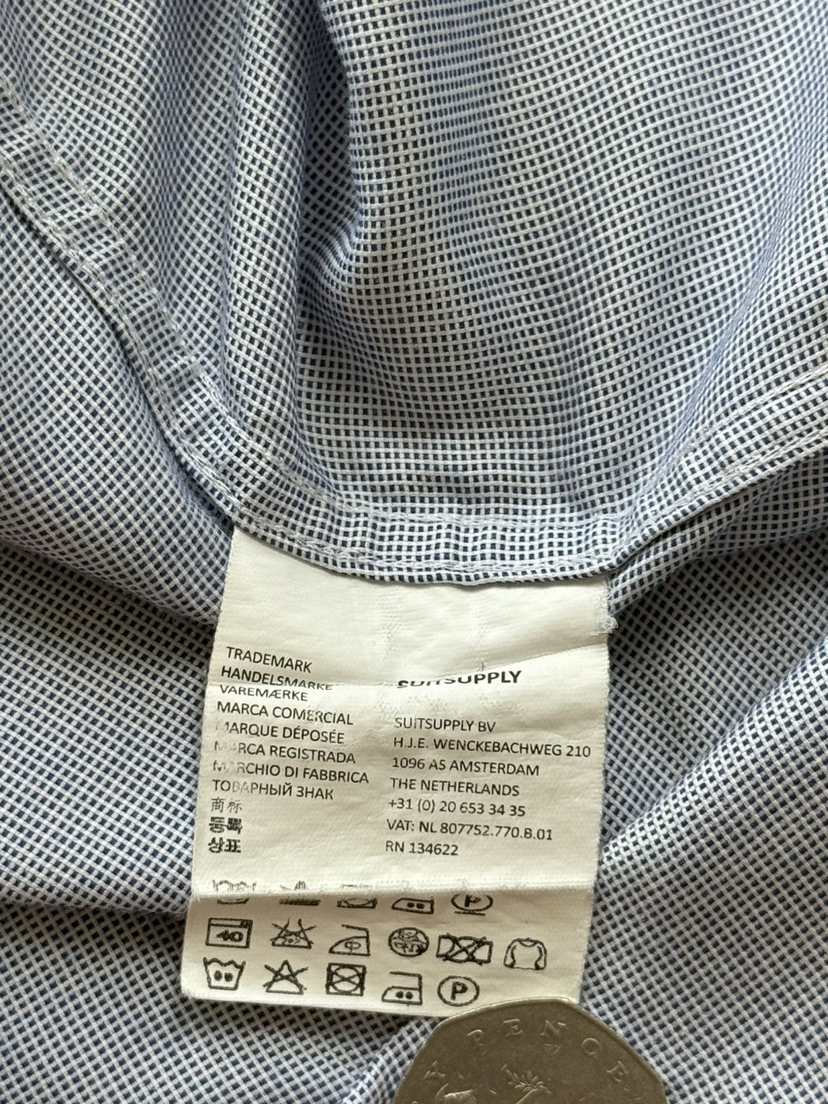 Suitsupply Suitsupply traveller check ls shirt Size US M / EU 48-50 / 2 - 7 Thumbnail