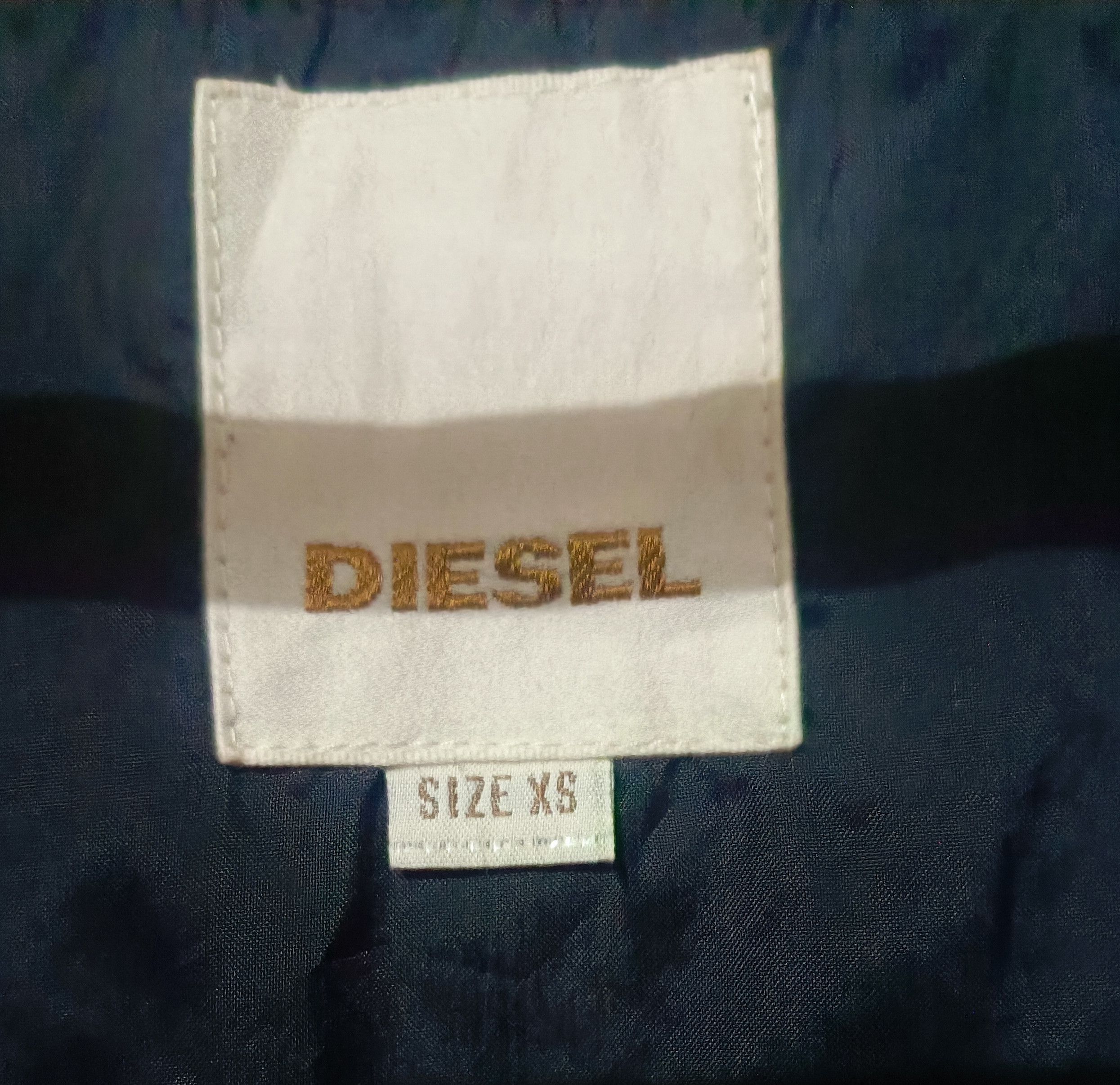 Diesel 00's Diesel Fur Fire Black Abstrak Cropped Nylon Jacket Size XS / US 0-2 / IT 36-38 - 4 Thumbnail