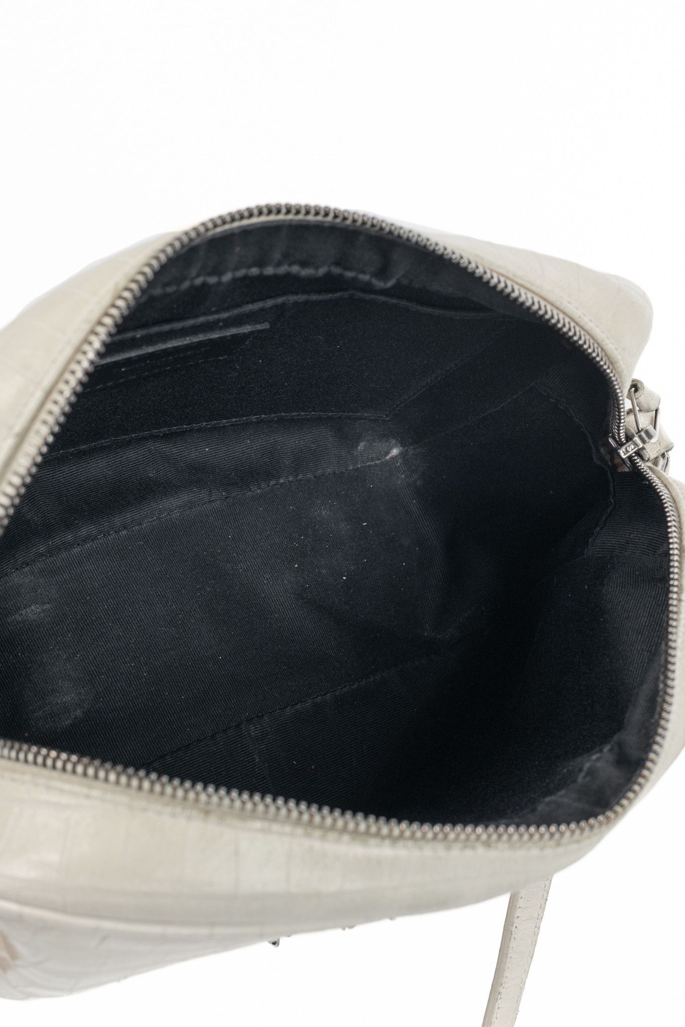 Saint Laurent Paris Saint Laurent Lou Camera White Croc-Embossed Crossbody Size ONE SIZE - 12 Thumbnail