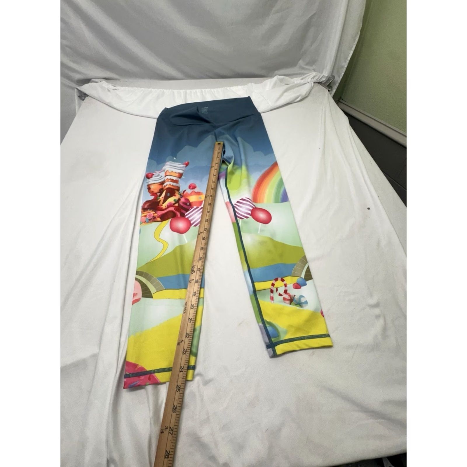 Rainbow HEATHER Grrrl Leggings Candy Land Rainbow Compression Size Medium Women's Size 32" / US 10 / IT 46 - 4 Thumbnail
