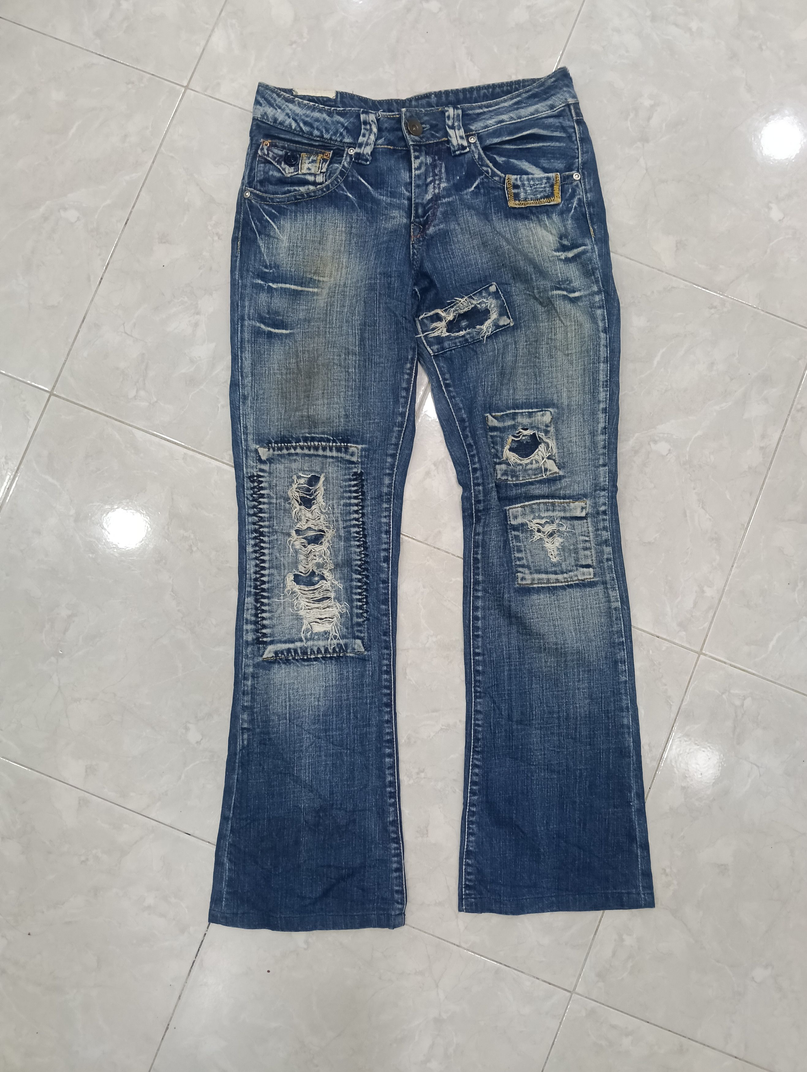 Japanese Brand Costello Sick Design Bootcut Denim Size 30" / US 8 / IT 44 - 1 Thumbnail