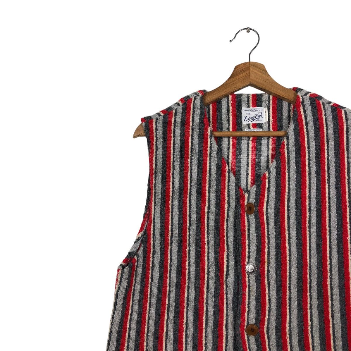 Japanese Brand 📌Vintage Vest Jacket Hickory Riding High Issey Miyake Size US M / EU 48-50 / 2 - 8 Thumbnail