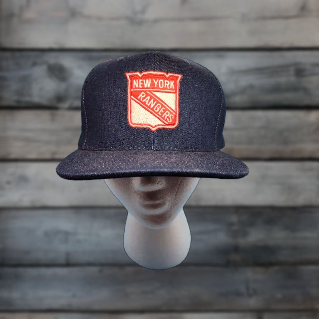 Mitchell & Ness Mitchell & Ness New York Rangers Snapback Hat Blue Stars & Stripes Adjustable Mens One Size Size ONE SIZE - 1 Thumbnail