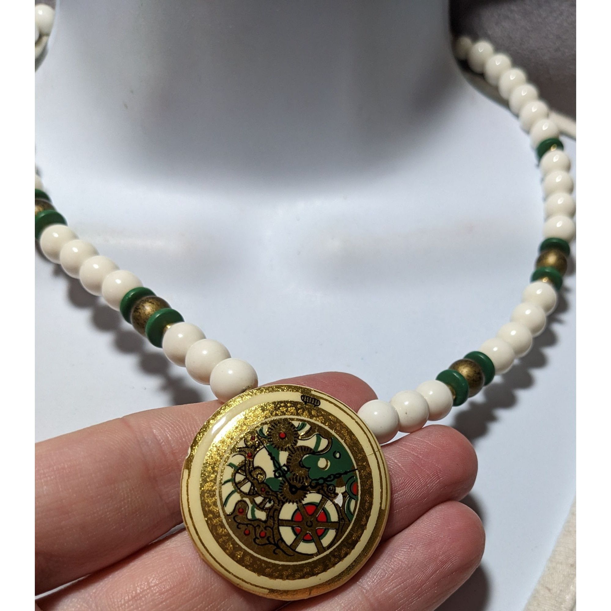 Other Retro Steampunk Beaded Pendant Necklace Size ONE SIZE - 9 Thumbnail