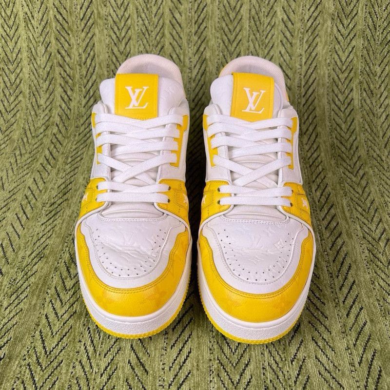 Louis Vuitton Louis Vuitton Fashion Low-Top Sneakers in White Yellow -250 Size US 9.5 / EU 42-43 - 2 Thumbnail