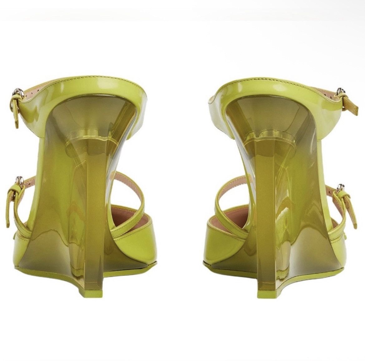 Gucci Gucci Closed Toe Slippers Wedge 10.9cm Light Green Regent Size US 7 / IT 37 - 2 Thumbnail