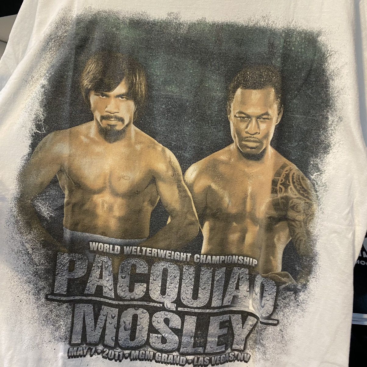 Other Vintage 2011 Boxing Manny Pacquiao Vs Mosley promo t-shirt Size US L / EU 52-54 / 3 - 5 Thumbnail