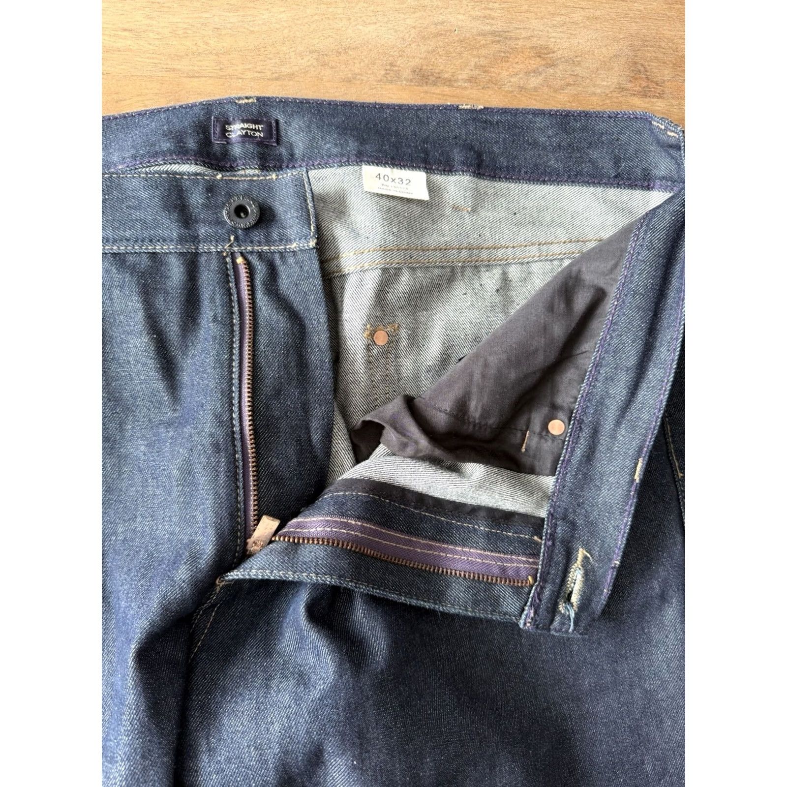 Sean John Y2K Sean John Jeans Clayton Straight 40x32 Regular Blue Denim Mens Jeans 90s Hip Hop City Logo Dark Wash Color Blue Size US 40 / EU 56 - 5 Thumbnail