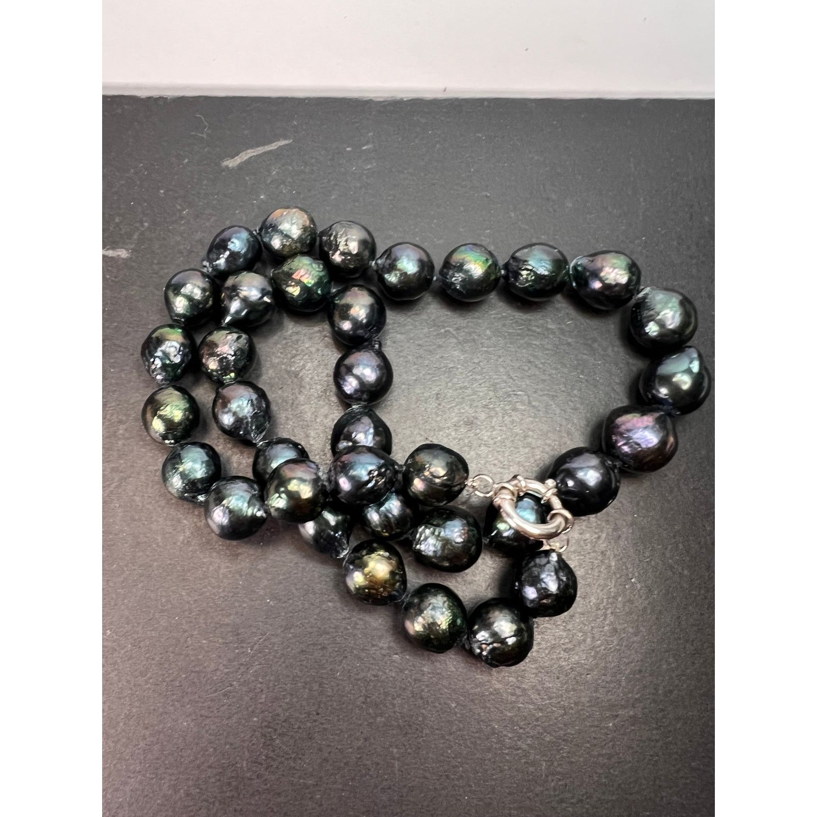 Other 13mm Cultured black pearl 22 inch necklace with 925 clasp Size ONE SIZE - 7 Thumbnail