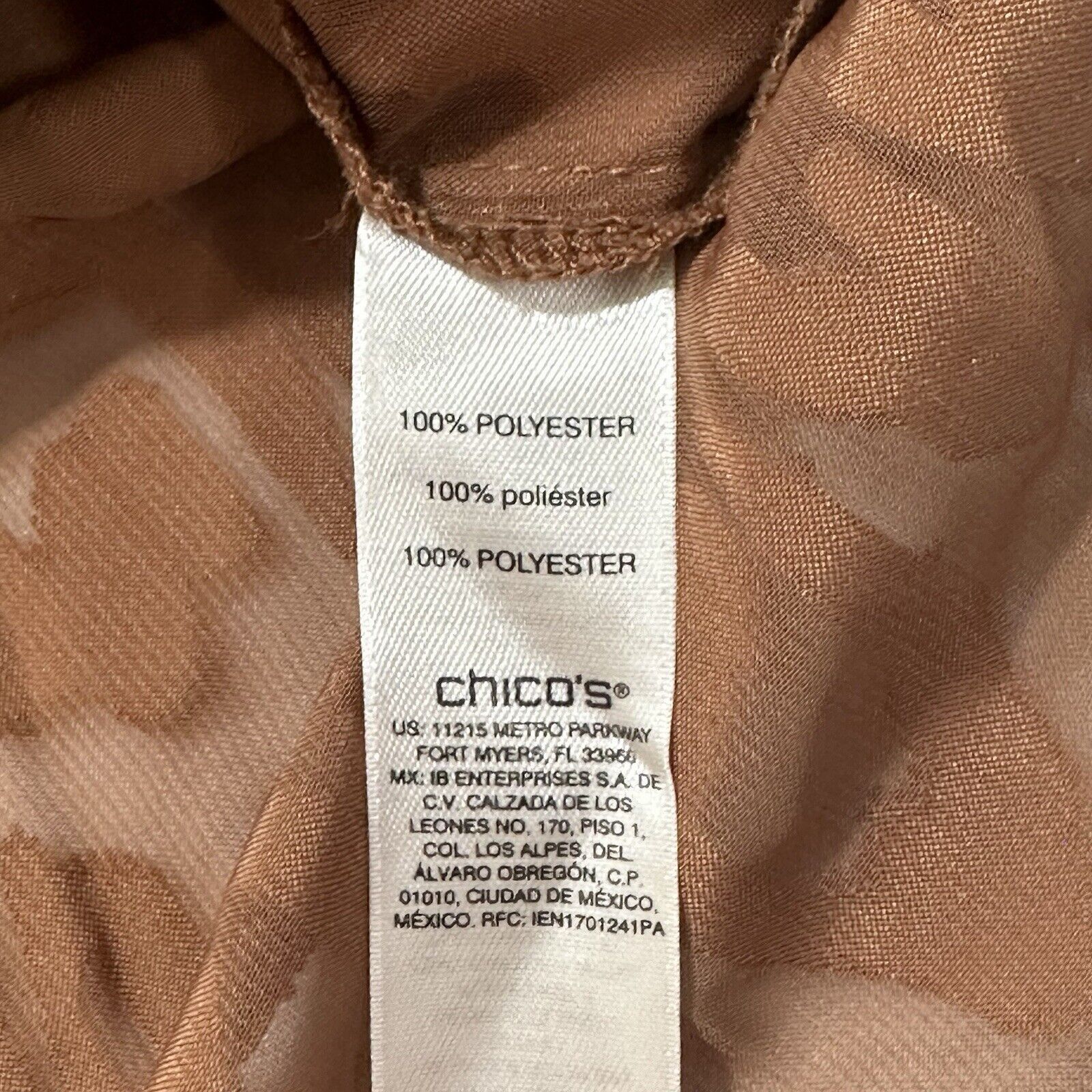 Chicos Chicos Large Brown Animal Print 3/4 Sleeve Sheer Blouse Size L / US 10 / IT 46 - 11 Thumbnail